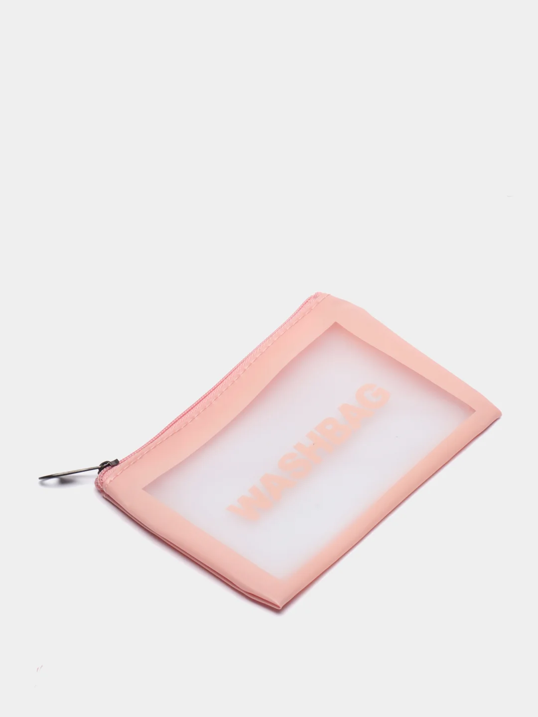 Розовый косметичка прозрачная WashBag, 3 цвета