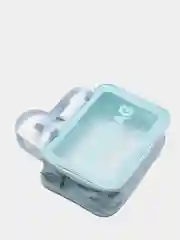 Голубой сумка косметичка Washbag с ручками на молнии прозрачная, 4 цвета