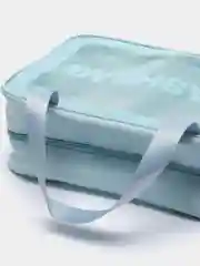 Голубой сумка косметичка Washbag с ручками на молнии прозрачная, 4 цвета