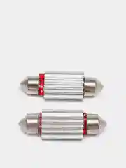 Автолампа светодиодная C5W (12SMD 1414), радиатор, 36 мм, биполярная, 2 штуки