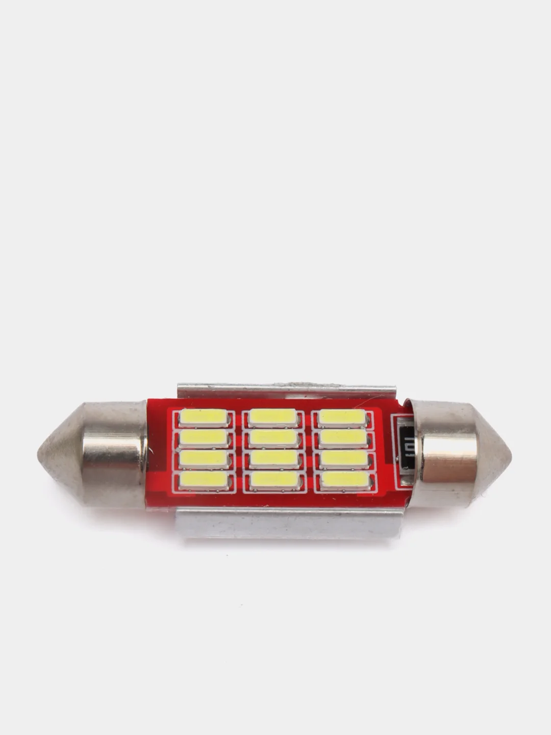 Автолампа светодиодная C5W (12SMD 1414), радиатор, 36 мм, биполярная, 2 штуки