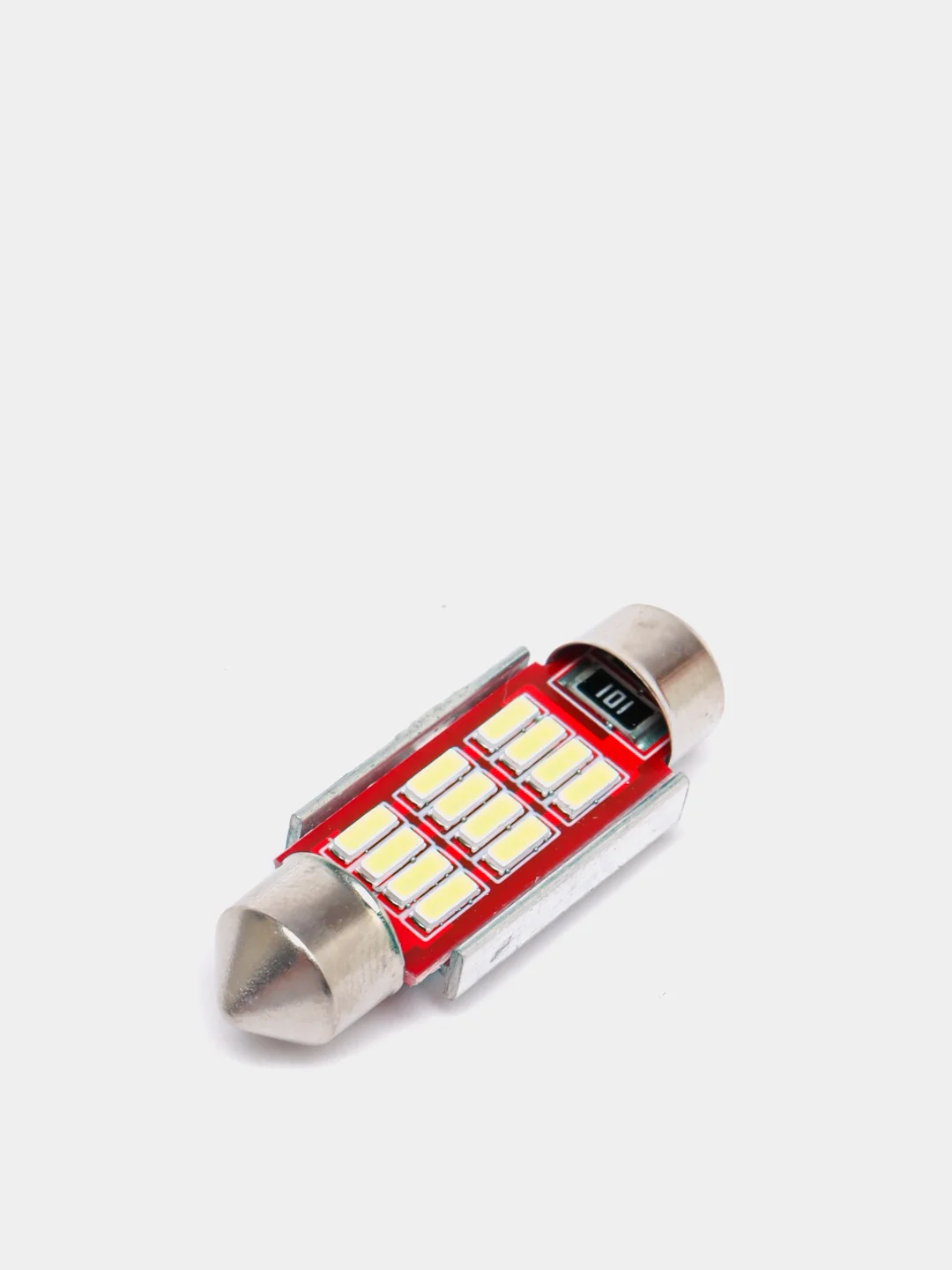 Автолампа светодиодная C5W (12SMD 1414), радиатор, 36 мм, биполярная, 2 штуки