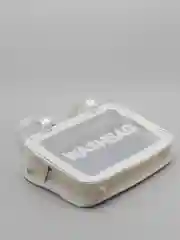 Белый сумка косметичка Washbag с ручками на молнии прозрачная, 4 цвета