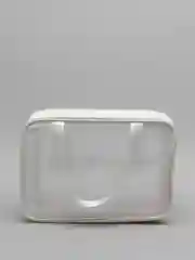 Белый сумка косметичка Washbag с ручками на молнии прозрачная, 4 цвета