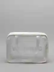 Белый сумка косметичка Washbag с ручками на молнии прозрачная, 4 цвета