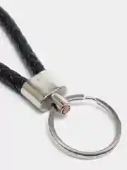 Фиолетовый кожаный плетеный брелок ремешок с кольцом для ключей