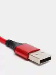 Красный кабель зарядный BOROFONE BX54 (1m, Micro-USB/Type-C/Lightning) для Android и Apple iPhone