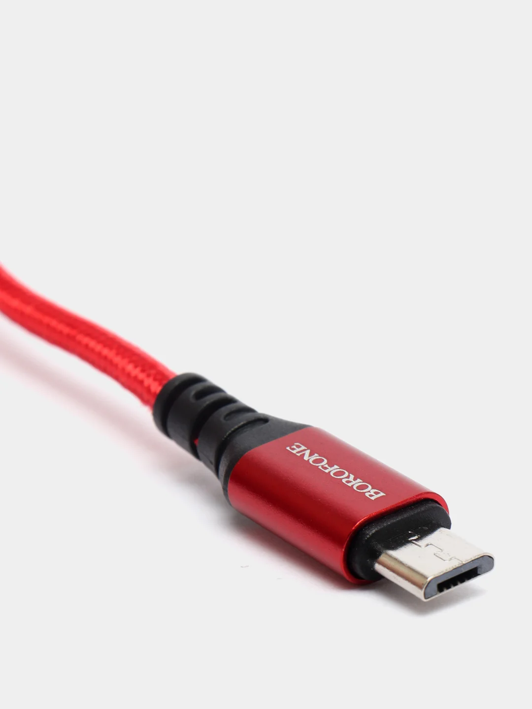 Красный кабель зарядный BOROFONE BX54 (1m, Micro-USB/Type-C/Lightning) для Android и Apple iPhone