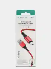 Красный кабель зарядный BOROFONE BX54 (1m, Micro-USB/Type-C/Lightning) для Android и Apple iPhone