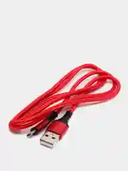Красный кабель зарядный BOROFONE BX54 (1m, Micro-USB/Type-C/Lightning) для Android и Apple iPhone