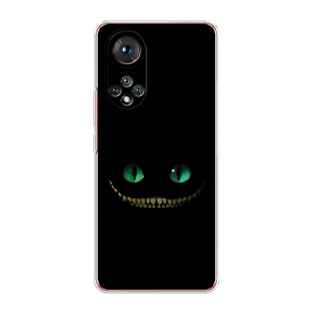 Черный чехол на Huawei Nova 9/Honor 50 / Хуавей Нова 9/Хонор 50 прозрачный, с рисунком
