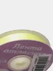Лимонный лента атласная 12 мм, рулон 27 м