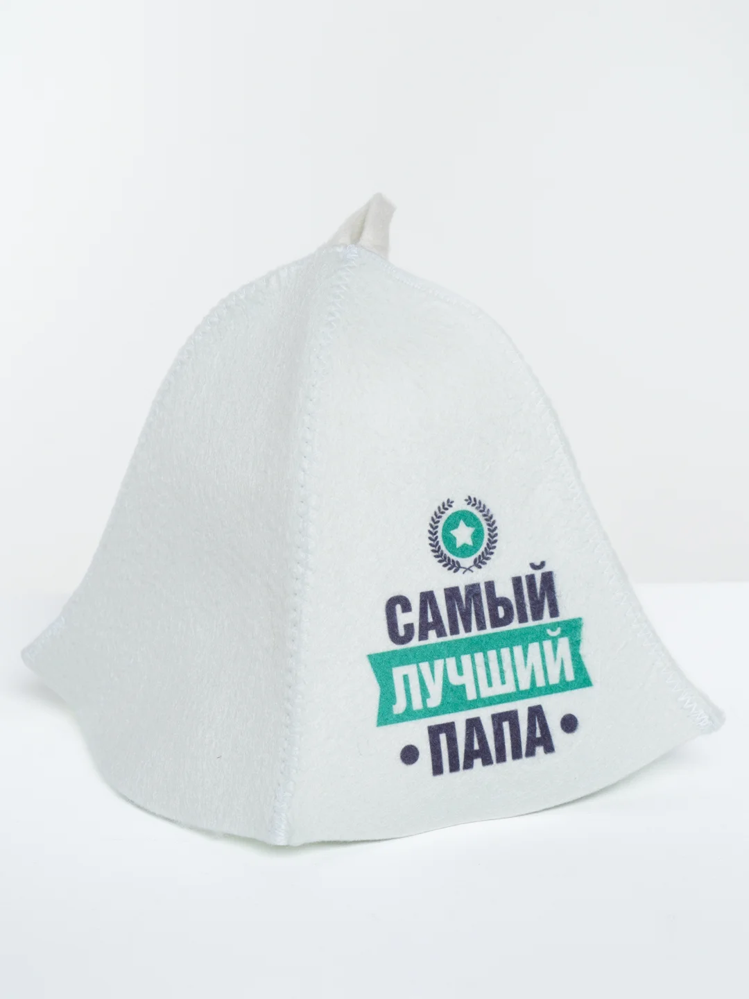 Коричневый шапка для бани и сауны, с надписью