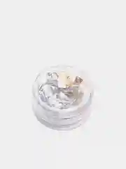 Серебряный фольга (поталь) для дизайна ногтей и маникюра, двухсторонняя, жатая в баночке