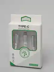 Белый переходник Type-C в AUX мама и USB папа для зарядки