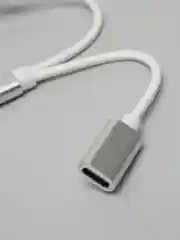 Белый переходник Type-C в AUX мама и USB папа для зарядки