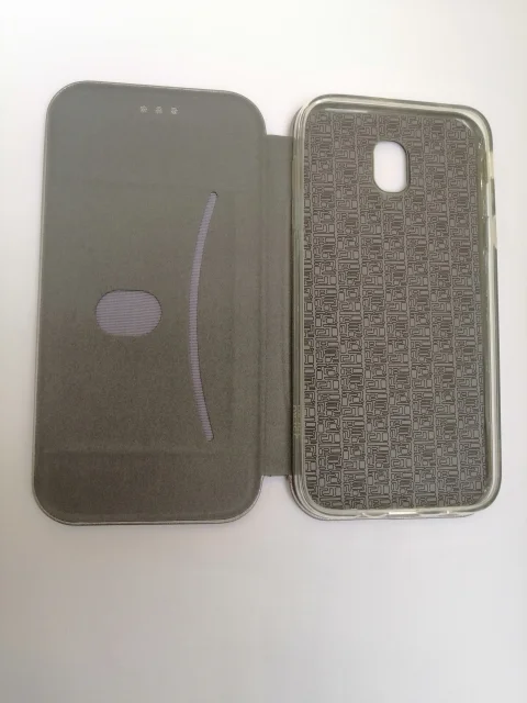 Бордовый чехол-книга магнитный с подставкой, с визитницей Samsung J5 17