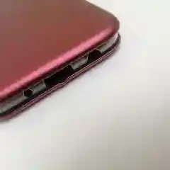 Бордовый чехол-книга магнитный с подставкой, с визитницей Samsung J5 17