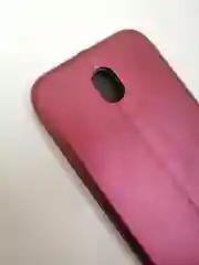 Бордовый чехол-книга магнитный с подставкой, с визитницей Samsung J5 17