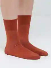 Коралловый меланж высокие однотонные носки, унисекc