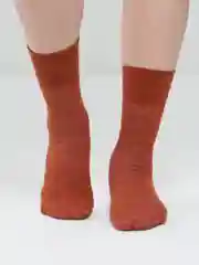 Коралловый меланж высокие однотонные носки, унисекc