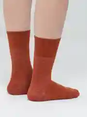 Коралловый меланж высокие однотонные носки, унисекc