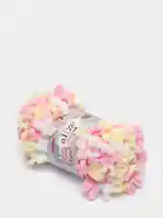 Пудровый пряжа Alize Puffy fine Color Пуффи Файн Колор петельки