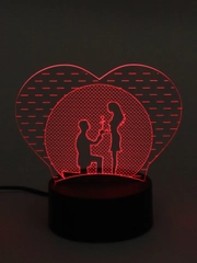 3D ночник сердце