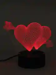Синий 3d ночник сердце