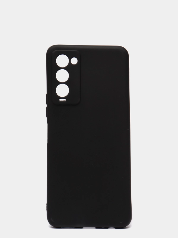 Чехол на Tecno Camon 18P, силиконовый, черный, матовый