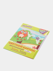 Картон цветной мелованный двусторонний с узором