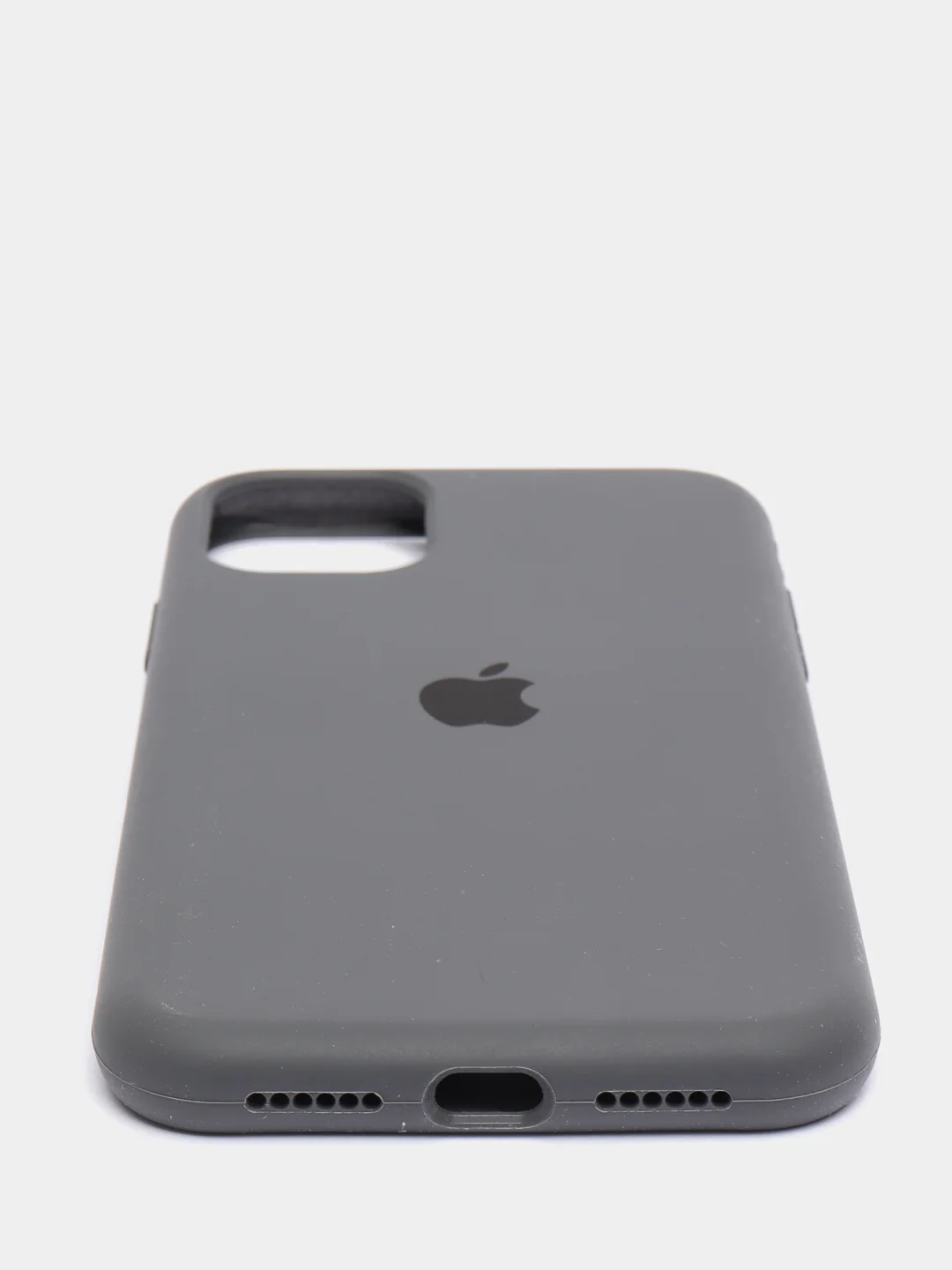 Серый чехол Silicone Case для iPhone 11 с закрытым низом