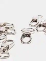 Серебряный карабин, 4*1,4 см, 2, 10 штук