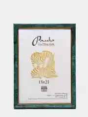 Тёмно-зелёный фоторамка со стеклом, 15 х 21 см, А5, пластиковая