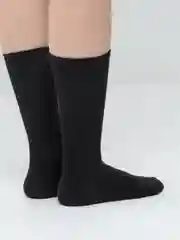 Черный высокие однотонные носки, унисекc