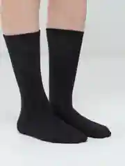 Черный высокие однотонные носки, унисекc
