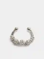 Серебряный серьги каффы на уши в виде короны