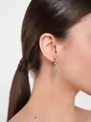 Серебряный стальные серьги с крестом набор 2 штуки, сережки крестики кольца конго женские и мужские