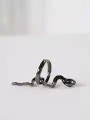 Черный кольцо со змеей