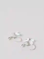 Серебряный серьги кольца конго "Бабочки"/Легкие серьги с крылатой подвеской, минималистичные