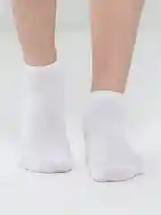 Белый носки унисекс, короткие, однотонные