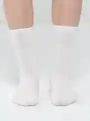 Белый высокие однотонные носки, унисекc