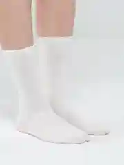 Белый высокие однотонные носки, унисекc