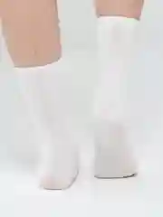 Белый высокие однотонные носки, унисекc