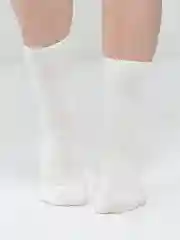Белый высокие однотонные носки, унисекc