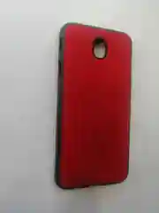Алый силиконовый усиленный текстурный чехол для Samsung J7 17
