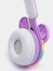 Фиолетовый беспроводные Bluetooth наушники с кошачьими ушками pop-it, с шумоподавлением, складные