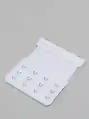 Белый удлинитель для бюстгальтера четырёхрядный
