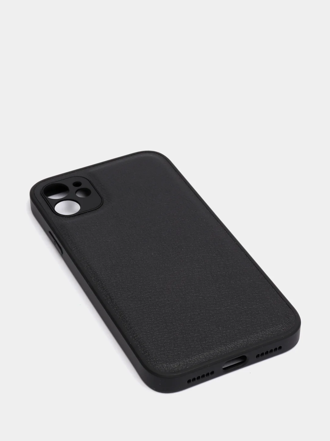 Черный кожаный чехол на айфон iPhone 11 Pro Max, 12 Pro, 12 Pro Max