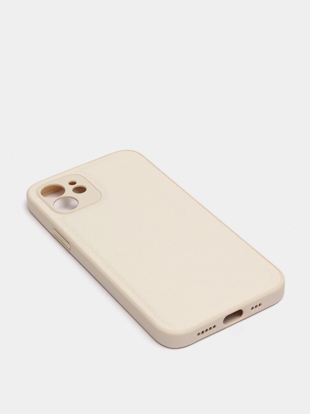 Белый кожаный чехол на айфон iPhone 11 Pro Max, 12 Pro, 12 Pro Max